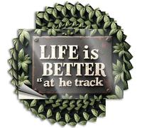 Car Stickers and Decals Life is Better At The Track: A Rustic Sign with Nature's Touch Stickers 10Pcs Toolbox Stickers and Decals Decal Stickers for Car(12X18CM)