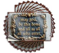 Car Stickers and Decals May God Bless This Home and All Who Enter Stickers 10Pcs Toolbox Stickers and Decals Decal Stickers for Car(6X9CM)