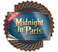 Car Stickers and Decals Midnight in Paris: A Timeless Romance Unfolds Stickers 10Pcs Toolbox Stickers and Decals Decal Stickers for Car(8X12CM)