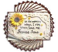 Car Stickers and Decals Morning Prayer: 'Give Me Jesus' with Sunflowers Stickers 10Pcs Toolbox Stickers and Decals Decal Stickers for Car(8X12CM)