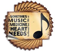 Car Stickers and Decals Music: The Medicine Our Hearts Need Stickers 10Pcs Toolbox Stickers and Decals Decal Stickers for Car(12X18CM)