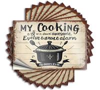 Car Stickers and Decals My Cooking is So Good, Even The Smoke Alarm Cheers! Stickers 10Pcs Toolbox Stickers and Decals Decal Stickers for Car(12X18CM)