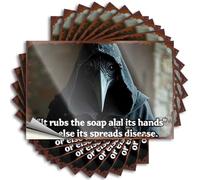 Car Stickers and Decals Plague Doctor's Warning: Soap Your Hands! Stickers 10Pcs Love Stickers Car Stickers Funny(8X12CM)