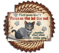 Car Stickers and Decals Platt Isodo: Please Don't Let The Cat Out... Another What It Stickers 10Pcs Toolbox Stickers and Decals Decal Stickers for Car(6X9CM)
