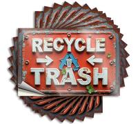 Car Stickers and Decals Recycle Vs Trash: Choose Sustainability Stickers 10Pcs Toolbox Stickers and Decals Decal Stickers for Car(8X12CM)