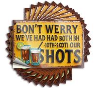 Car Stickers and Decals Relax, We've Had Our Shots: A Fun Drinking Sign Stickers 10Pcs Toolbox Stickers and Decals Decal Stickers for Car(12X18CM)