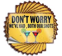 Car Stickers and Decals Relaxed Vibes: Cocktail Sign with 'Don't Worry, We've Had Both Ou Stickers 10Pcs Toolbox Stickers and Decals Decal Stickers for Car(12X18CM)