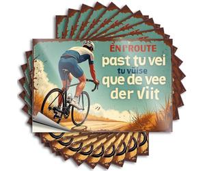 Car Stickers and Decals Ride Into The Unknown: A Cyclist'S Journey Through Nature Stickers 10Pcs Toolbox Stickers and Decals Decal Stickers for Car(6X9CM)