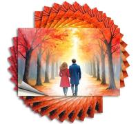 Car Stickers and Decals Romantic Walk in Autumn Stickers 10Pcs Funny Sticker Man Cave Decor and Accessories(12X18CM)