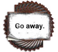 Car Stickers and Decals Rustic Sign: Boldly Say 'Go Away' with Style Stickers 10Pcs Toolbox Stickers and Decals Decal Stickers for Car(8X12CM)