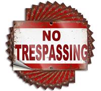 Car Stickers and Decals Rusty 'No Trespassing' Sign with Bold Red Letters On White Backgr Stickers 10Pcs Toolbox Stickers and Decals Decal Stickers for Car(12X18CM)