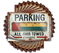 Car Stickers and Decals Rusty Parking Sign with Colorful Stripes and Arrows Stickers 10Pcs Toolbox Stickers and Decals Decal Stickers for Car(8X12CM)