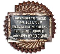 Car Stickers and Decals Rusty Sign with Distorted Text: 'I was Thinus to There Tuopl, J'O Stickers 10Pcs Toolbox Stickers and Decals Decal Stickers for Car(12X18CM)