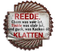 Car Stickers and Decals Sign in German with Red and Black Text On Rusty Background Stickers 10Pcs Toolbox Stickers and Decals Decal Stickers for Car(8X12CM)
