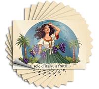 Car Stickers and Decals Sunlit Italy: A Celebration of Fruits and Nature Stickers 10Pcs Tool Box Stickers Stickers for Cars(6X9CM)