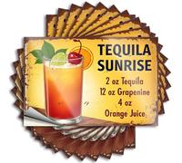 Car Stickers and Decals Tequila Sunrise Recipe: A Classic Cocktail Mixology Guide Stickers 10Pcs Toolbox Stickers and Decals Decal Stickers for Car(8X12CM)