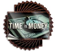 Car Stickers and Decals Timeless Wisdom: The Clock Ticking Away On Dollars Stickers 10Pcs Toolbox Stickers and Decals Decal Stickers for Car(8X12CM)
