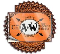 Car Stickers and Decals Vintage A&W Root Beer Sign with Arrows and Logo Stickers 10Pcs Toolbox Stickers and Decals Decal Stickers for Car(8X12CM)
