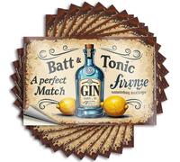 Car Stickers and Decals Vintage Gin & Tonic Advertisement: A Timeless Classic Pairing Stickers 10Pcs Toolbox Stickers and Decals Decal Stickers for Car(8X12CM)