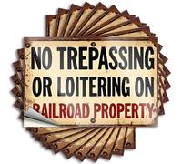 Car Stickers and Decals Vintage No Trespassing Sign On Rustic Background Stickers 10Pcs Toolbox Stickers and Decals Decal Stickers for Car(12X18CM)