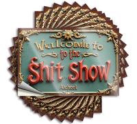 Car Stickers and Decals Welcome to The Shit Show: Aichorl'S Grand Entrance Stickers 10Pcs Toolbox Stickers and Decals Decal Stickers for Car(12X18CM)