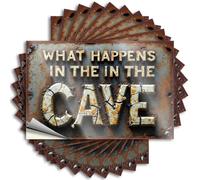 Car Stickers and Decals What Happens in The Cave Remains There Stickers 10Pcs Toolbox Stickers and Decals Decal Stickers for Car(12X18CM)