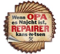 Car Stickers and Decals When Grandpa is Around, Repair Work Can Happen! Stickers 10Pcs Toolbox Stickers and Decals Decal Stickers for Car(6X9CM)