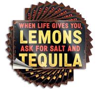Car Stickers and Decals When Life Gives You Lemons, Ask for Salt and Tequila Stickers 10Pcs Toolbox Stickers and Decals Decal Stickers for Car(8X12CM)