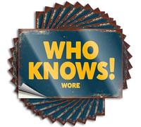 Car Stickers and Decals Who Knows? The Story Behind Wore Stickers 10Pcs Toolbox Stickers and Decals Decal Stickers for Car(12X18CM)