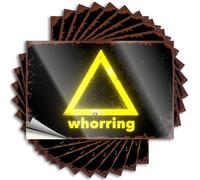 Car Stickers and Decals Whorring Warning: Neon Triangle Caution Sign Stickers 10Pcs Toolbox Stickers and Decals Decal Stickers for Car(8X12CM)