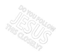 Car Stickers | Christian Jesus Car Bumper Decorations | Weather Resistant Sticker Follow Jesus From As Close - Safe Driving Truck Camping-Ca