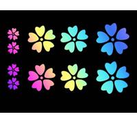 Car Stickers, Colorful Laser Personalized Vinyl Decals, Butterfly Flower Wings Cartoon Patterns, Decorative Stickers(Flowers 10PCS)