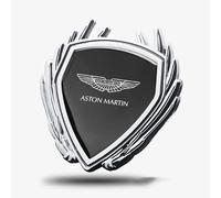 Car Stickers for Aston Martin Vantage/DB12/DBX/Vanquish/Valhalla/Valour, Car Logo Stickers, 3D Logo Stickers, Body Badges, Glossy silver