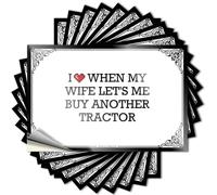 Car Stickers for Men I Love When My Wife Let's Me Buy Another Tractor Stickers Funny Car Decals Sticker for Car(12X18CM)