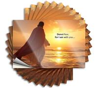 Car Stickers for Men Jesus Walking On Water with Quote Sticker 10Pcs Car Stickers for Women Man Cave Decor and Accessor(12X18CM)