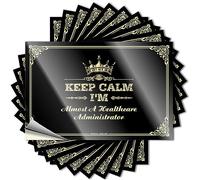 Car Stickers for Men Keep Calm I'm Almost A Healthcare Administrator Stickers Funny Signs for Home Decor Funny Home Bar Signs(6X9CM)