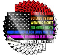 Car Stickers for Men Science is Real Black Lives Matter BLM Love Rainbow Funny Sticker 10 Pcs Man Cave Funny Signs Funny Signs for Home Decor(8X12CM)