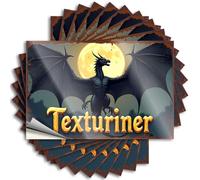 Car Stickers for Men Texturiner: The Ultimate Dragon Texture Editor for Gamers Stickers 10Pcs Sign Decor Automotive Sticker Pack(12X18CM)