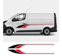 Car Stickers, For Opel, For Vauxhall, For Vivaro, For Renault Trafic Stripes Camper Van Motorhome Vinyl Graphics Decals Auto Tuning Accessories