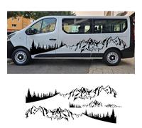 Car Stickers, for Vauxhall, for Opel Vivaro Camper Van Side Door Graphics Mountain Style Vinyl Decor Decal Auto Tuning Accessories
