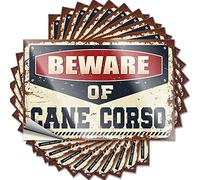 Car Stickers Funny Beware of Cane Corso Funny Sticker 10 Pcs Man Cave Bar Funk Around and Find Out Sticker(6X9CM)