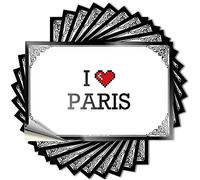 Car Stickers Funny I Love Paris Stickers Bar Accessories Man Cave Stickers for Your Car(6X9CM)