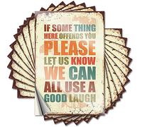 Car Stickers Funny If Something Offends You Please Let Us Know We Can All Use A Good Laugh Funny Sticker 10 Pcs Prank Stickers for Adults Stickers for Your Car(6X9CM)