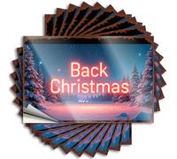 Car Stickers Funny Neon Lights Guide You Through A Winter Wonderland Stickers 10Pcs Mechanic Stickers Tool Box Stickers(12X18CM)