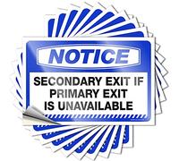 Car Stickers Funny Notice Secondary Exit If Primary is Unavailable Stickers 10 Pcs Stickers for Your Car Man Cave Wall Decor(8X12CM)