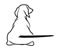 Car Stickers Funny Rear Window, Reflective Dog Decals for Rear Windscreen Wiper, Waterproof Cartoon Moving Tail Sticker, 21 x 33 cm