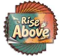 Car Stickers Funny Rise Above: Overcoming Challenges with Determination Stickers 10Pcs Car Stickers Funny Funny Sticker(6X9CM)