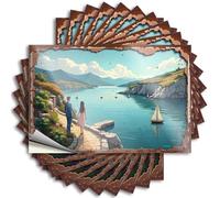 Car Stickers Funny Romantic Walk by The Serene Coastal Pathway Stickers 10Pcs Mechanic Stickers Tool Box Stickers(8X12CM)
