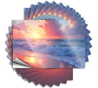 Car Stickers Funny Sunset Waves On The Beach Stickers 10Pcs Funny Sticker Cave Door Sign(8X12CM)
