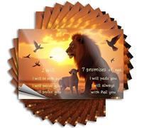 Car Stickers Funny The Lion's Promises at Sunset Stickers 10Pcs Bar Signs for Home Decor Car Stickers Funny(12X18CM)